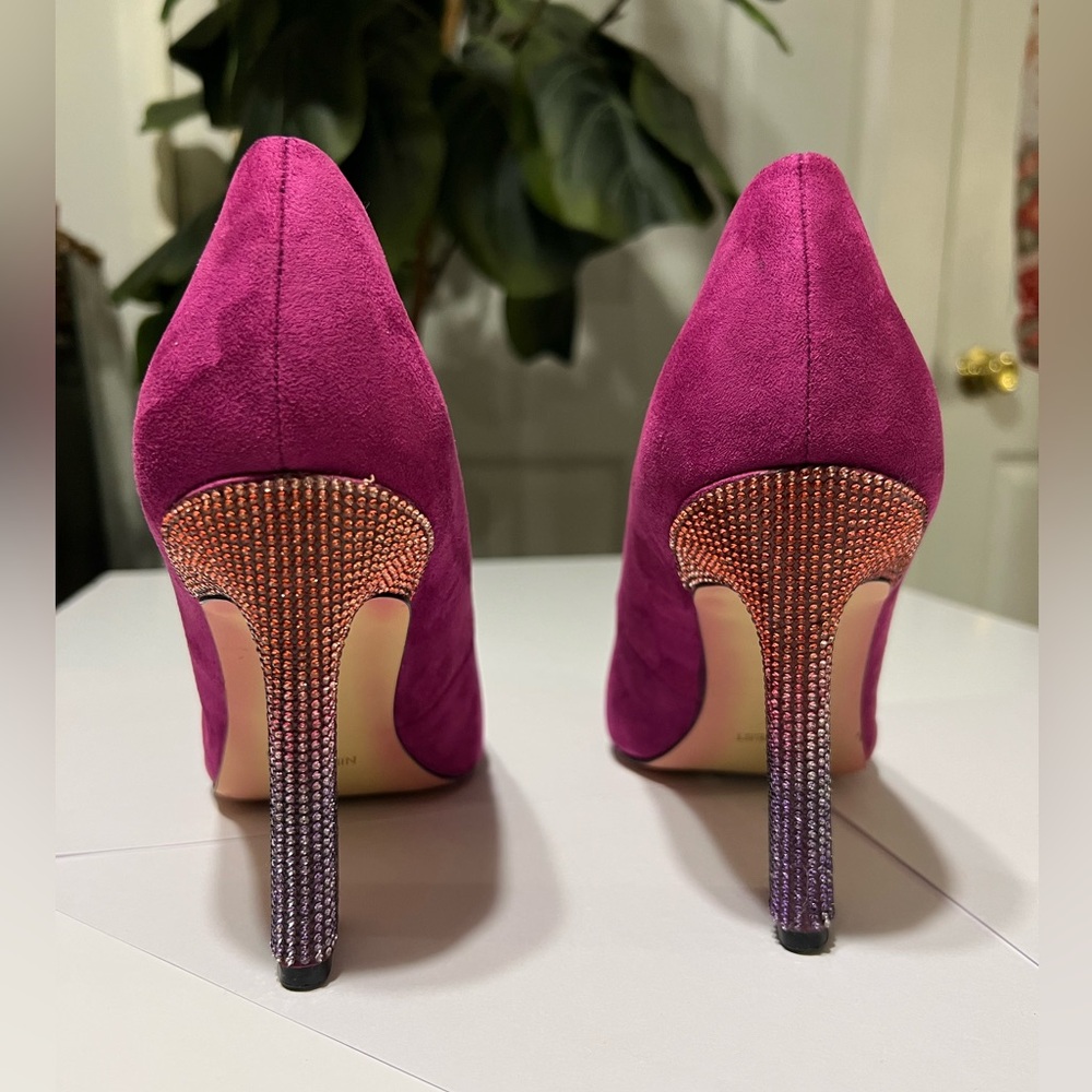 Woman's Nine West | Elegant Tunips Fuchsia Heels/Pumps Size 9M - Picture 12 of 15